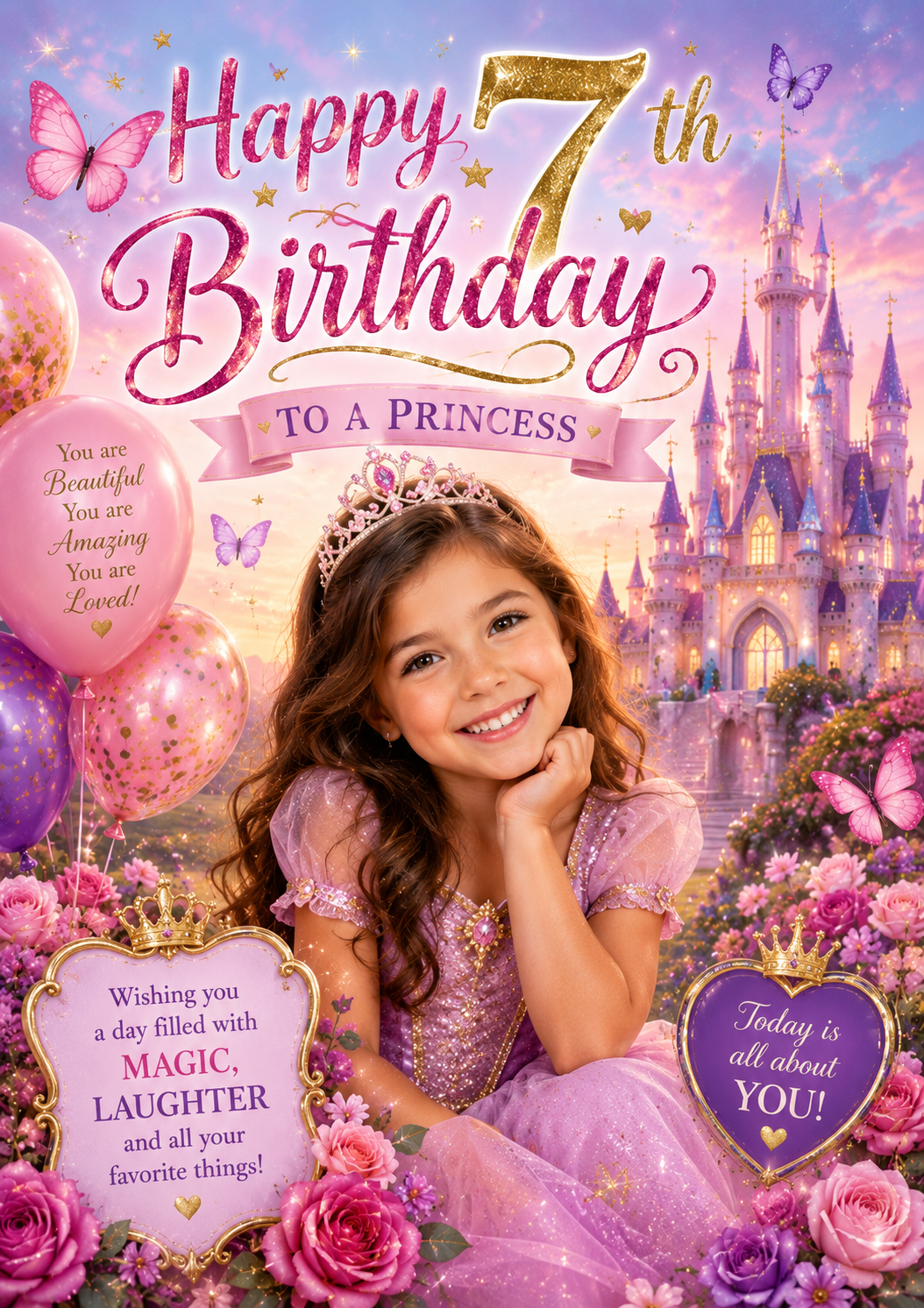 Princess Birthday Card